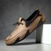 Men's Casual Leather Shoes Men's Soft-soled Octopus Outdoor Lace-up Driving Shoes Men_vogvips.com