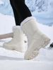 Black Snow For Women Winter Fleece Lined Thickened Warm Shoes Waterproof Non-Slip Northeast Outdoor Skiing Big Cotton_vogvips.com