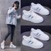 Women's White Sneakers - Breathable Casual Shoes For Girls, Fashionable Lace-Up Canvas Shoes For Autumn_vogvips.com