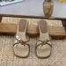 Chunky-heeled -style Versatile For Women, 2026 New Summer Vintage Bow Transparent Mid-heel Slide Sandals_vogvips.com