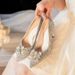 Upscale Lingerie French Heels, Women's Size Bridal Shoes_vogvips.com