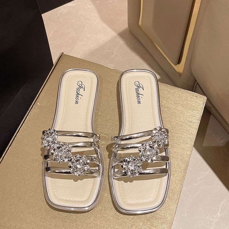 Women's Outdoor French Style Super Fairy One-Strap Fashion Versatile Flat Casual Beach Sandals_vogvips.com