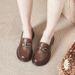 Genuine Loafers For Women, Slip-On Flat Versatile British Style Mom Soft Leather Small Shoes, Comfortable Spring And_vogvips.com