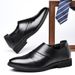 Suitable For All Seasons Height Increasing Casual Black Formal Leather Low Heel Men's Cowhide Pointed Business Shoes_vogvips.com