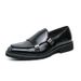 Men's Solid Color Platform Dress Leather Shoes Office Loafers_vogvips.com