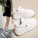 Breathable Little White Shoes Female Students Versatile Height Increase Casual Sports Board Shoes Female_vogvips.com