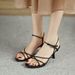 French Style Stiletto Sanda For Women 2023 New Summer Trendy Thin Strap Open Toe Cross Simple One-Word Buckle High_vogvips.com
