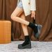 2025 Spring New Style Platform Thick-Soled Short Height-Increasing Elastic Martin Riding Women's Boots Trendy_vogvips.com