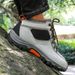 High-top Boots Men Comfortable Casual Lace-up Anti-slip Outdoor Hiking Shoes Men Durable Breathable Thick-soled Ankle Boots Men_vogvips.com
