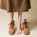 2025 New Spring And Autumn Women's With Hidden Wedge, Round Toe, Thick Heel, Workwear Martin Boots For Women_vogvips.com