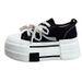 New Canvas Beaded Toe Multifunctional White Sneakers_vogvips.com