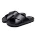 Men's Summer Slip-On Sandals - Breathable Anti-Slip Outdoor Beach Shoes For Casual Wear (Black, PU Material)_vogvips.com