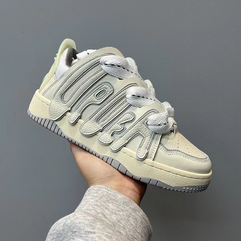 2024 Bread Niche High Treet Kateboard Couple Letter Veratile Port Mall White Caual Men' And Women' Trendy_vogvips.com