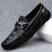 Live Streaming Size 45 46 47 Crocodile Patterned Bean True Cow Soft Soles Men With One Step Of Lefu Shoes For Business_vogvips.com