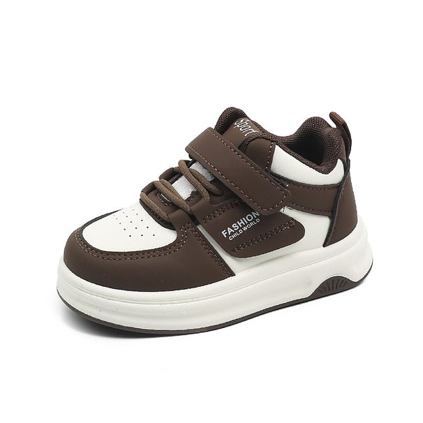 Spring And Autumn Children's Sports Shoes Solid Bottom Shoes Boys' Casual Shoes Girls' Velcro Soft Bottom White Shoes_vogvips.com
