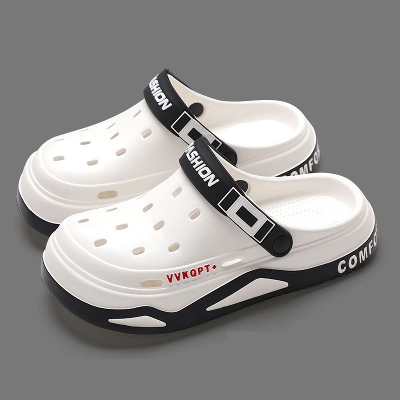 New Fashion Men's EVA Casual Comfortable Hole Garden Shoes Outdoor Men's Beach Sandals Indoor Home Unisex Slippers_vogvips.com