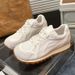 Thick Soled Casual Dad Women's 2025 Spring Lace Mesh Breathable Sports Forrest Gump Shoes, Versatile Height Increasing_vogvips.com