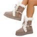Women's Shoes Winter New Style Retro Fur Lined Warm Snow Boots For Women, Thick Sole, Fleece Lined, Extra Thick, Non Slip Cotton Shoes_vogvips.com