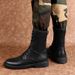 Men's High Boots High Top Thermal Cotton Shoes Outdoor Tooling Side Zipper Men's Boots_vogvips.com