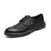 2024 Summer Business Black Casual Fashion Formal Korean Style Breathable Trendy Leather Men's Shoes_vogvips.com