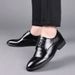 Business casual lace-up men's leather fashion Oxford shoes_vogvips.com