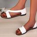 Roman-style Large-size Peep-toe Flat Sandals 2025 New Open-toe Cross-border Women's Shoes European And American Style_vogvips.com