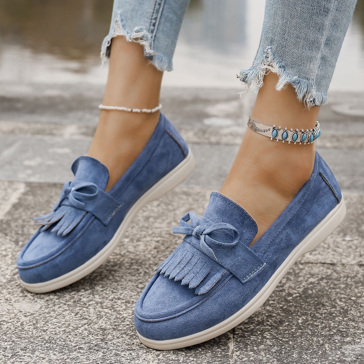 SHLIANG New Loafers Women's Soft Leather Retro Lazy Step On Thick Sole Flat Bottom Comfortable Single Casual Shoes Y0616_vogvips.com