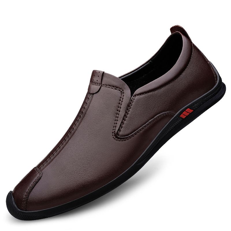 Men's Casual Loafers, Driving To Work, Soft-soled Soft Leather Men's Shoes, Lazy Men's Shoes_vogvips.com