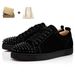 New 2024CL Electric Men's Red Sole Black Embroidered Low-top Lace-up Casual Women's Shoes Couple Style Sports_vogvips.com