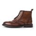 European Warm Series British Martin Brogue High-top Carved Men's Trendy Casual Shoes Thick-soled Leather Boots_vogvips.com