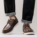 Men Vintage Thick Sole Leather Casual Shoes Lace Up Non-Slip Work Walking Derby Shoes_vogvips.com