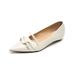 Design Sense Niche Pointed Single Shoes Women's Lotus Leaf Edge Shallow Mouth One Pedal Versatile Flat Shoes_vogvips.com