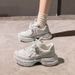 Women's Shoes Starry Sky Rhinestone Thick Soled Daddy Shoes For Women 2024 Autumn New Style Mesh Breathable Height Enhancing Sports Shoes For Women_vogvips.com