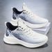 New Summer Shoes, Breathable Mesh Fly-knit Sneakers, Men's Non-slip, Wear-resistant Outdoor Running Casual Dad Shoes_vogvips.com