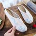 Slip Made Of Linen Fabric With Three-dimensional Relief Embroidery, Summer Women's Cloth Shoes For Wearing Cool_vogvips.com