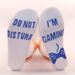 Mid-tube socks soles letter non-slip glue creative casual sports socks game socks_vogvips.com