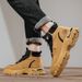 European Warm Series Rotating Button Yellow Autumn Winter New Leather High-top Windproof Outdoor Sports Fashion Martin Trendy Men's Boots_vogvips.com