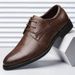 New Checkered Suit Business Leather Formal Men's Trendy Versatile Casual Work Groomsman Wedding Shoes Men_vogvips.com