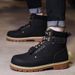 European Warm Series Martin Autumn Winter New Motorcycle Workwear Short British Style Outdoor Hiking Thick Sole Yellow Boots For Men_vogvips.com