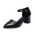 Summer One-Strap Hollow Sandals For Women 2025 New Fairy Style Pointed Toe Fashion High Heels Chunky Heel Single Shoes_vogvips.com