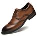 Euro Step Men's Brogue Low Top New Burnished British Style Carved Rubber Business Formal Vintage Leather Shoes_vogvips.com