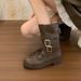 Sudingjia~4CM Height-Increasing Hot Girl Chunky Heel Martin Women Autumn Winter Knight Motorcycle Short Boots_vogvips.com