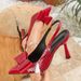 Sandals women's new sexy pointy high heels stiletto women's single shoes_vogvips.com