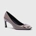 Dropshipping RV Square-Toe High Heels, Metal Square-Buckle Low-Top Shoes, Versatile Office Commuting Women's Shoes_vogvips.com