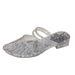 Cross-border Crystal Transparent Non-slip Jelly Plastic Ins Women's Summer Hollow Two-way Wear Sandals With One Strap_vogvips.com