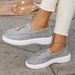 SHLIANG Flat Bottom Casual Women's Loafers Spring Autumn New Style Round Toe Low Heel Rubber Outsole Shoes X0074_vogvips.com