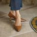 2023 Autumn New Patchwork Brown Shallow Mouth Single Shoes For Women French Pointed Toe Thin Heel Versatile Elegant High_vogvips.com