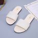 Fairy Style Fashion One-character Tide Flat Bottom Open-toed Fish Mouth Muffin Low Slippers_vogvips.com