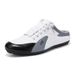Cross-border Men's Slip-on Large Size Fashion New Breathable Casual Half-slippers Non-slip Heelless Canvas Loafers_vogvips.com