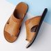 Summer Casual Leather Outdoor Flat Designer Fashion Soft Bottom Lightweight Sandals For Men Comfy Beach Shoes_vogvips.com